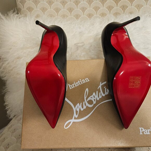 Christian Louboutin Decollete 554 100 Nappa Shiny Black Pumps – Size 37 - Picture 4 of 12
